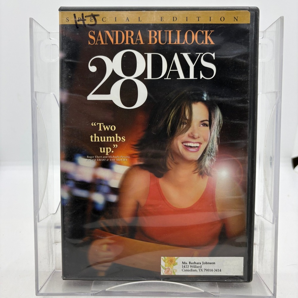 28 Days DVD Sandra Bullock Special Edition Comedy Drama 2000 Movie 043396050648